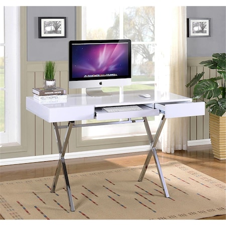 Kb 31 x 45 x 22 in. Computer x Desk - White Gloss KB302718